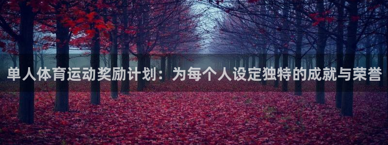 三亿体育登录：单人体育运动奖励计划：为每个人设定独特的成就与荣誉