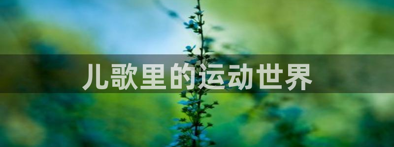 三亿体育：儿歌里的运动世界