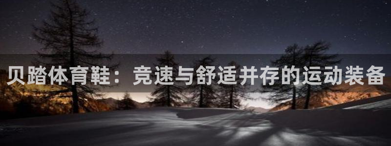 三亿体育网页版：贝踏体育鞋：竞速与舒适并存的运动装备